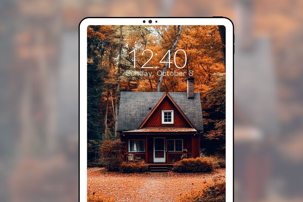 Autumn Floral Phone Wallpaper Set, a Graphic by Kalindiprints (Photo 4 of 6)