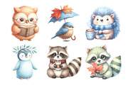 Autumn Clipart, Cute Animals, an Illustration by Daily.Designs (Thumbnail 5 of 5)