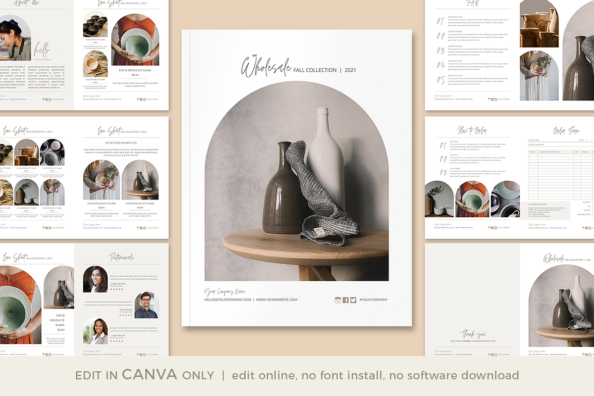 CANVA Wholesale Catalog Template, a Magazine Template by Digiluxe (Photo 1 of 5)