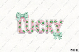 Yarn St Patricks Png Coquette Lucky, an Illustration by CraftArtStudio
