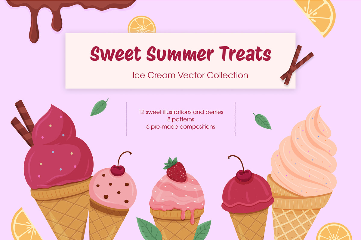 Summer Ice Cream Illustrations, a Graphic by AnnMsl Lab (Photo 1 of 7)