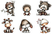 Baby Animal Clipart Bundle, an Illustration by DreamArtGraphic (Thumbnail 5 of 5)
