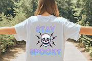 Stay Spooky Skull Design SVG, an Illustration by CrexoraLab (Thumbnail 2 of 4)