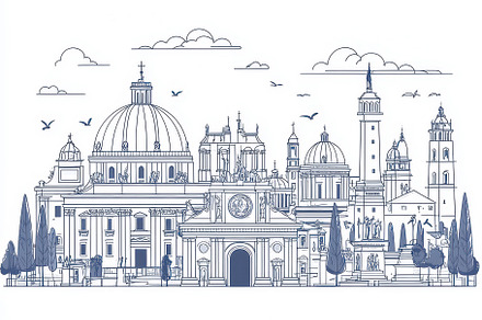 Majestic Basilica Architectural Line, an Abstract Photo by Pixeness