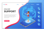 Isometric Online Customer Support, a Person Illustration by TAlex (Thumbnail 3 of 6)