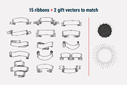 15 Handmade vector Ribbons, a Decorative Illustration by Morfema (Thumbnail 3 of 4)