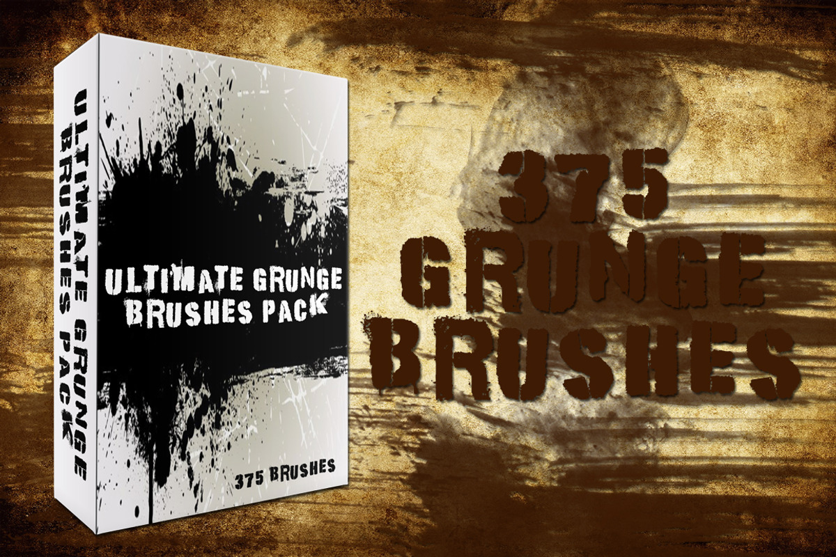 375 Grunge Brushes Pack, a Brush Add-On by Arys Design (Photo 1 of 2)