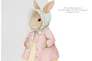 Vintage Watercolor Bunny Clipart Set, an Illustration by AlenaVlasko stock Market (Thumbnail 2 of 5)