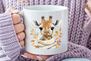 Baby Giraffe Watercolor Clipart, an Illustration by Pixels.Craft (Thumbnail 4 of 6)