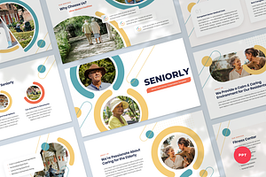 Senior Care Center PowerPoint, a Presentation Template by Graphue