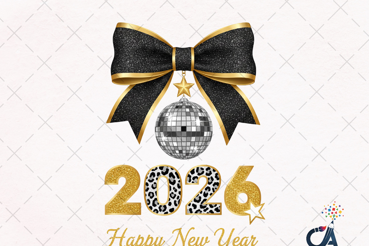 New Year 2026 Bow PNG, an Illustration by Creative Art (Photo 1 of 6)