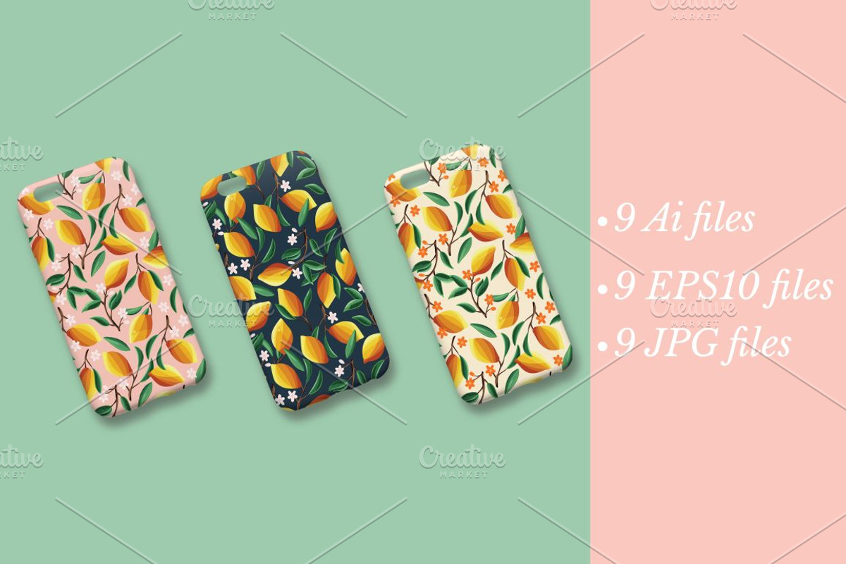 Fruit Patterns VECTOR, a Pattern Graphic by Blue Lela Design (Photo 6 of 6)