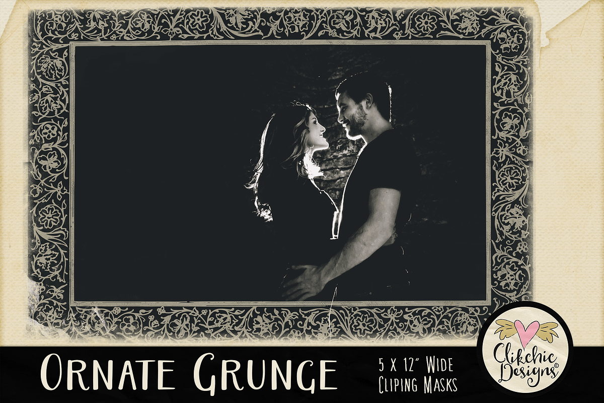 Ornate Grunge Clipping Masks