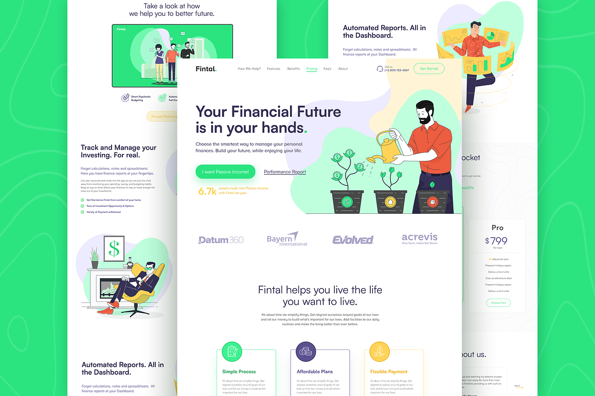 Fintal - Finance Landing Page, a Landing Page Template by byalikhan (Photo 6 of 6)
