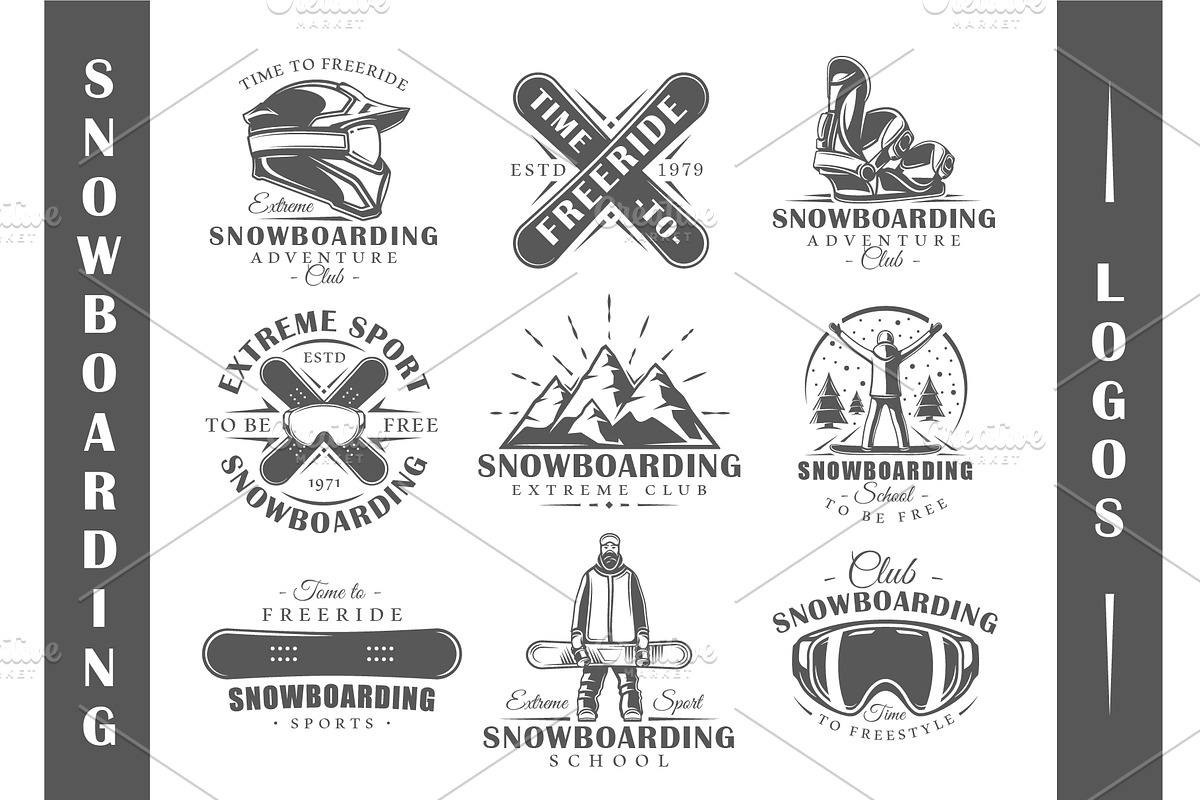 18 Snowboarding Logos Templates, a Branding & Logo Template by Art Design (Photo 2 of 26)