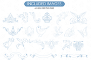Blue Chinoiserie Clipart, an Illustration by TatiMockup (Thumbnail 5 of 6)