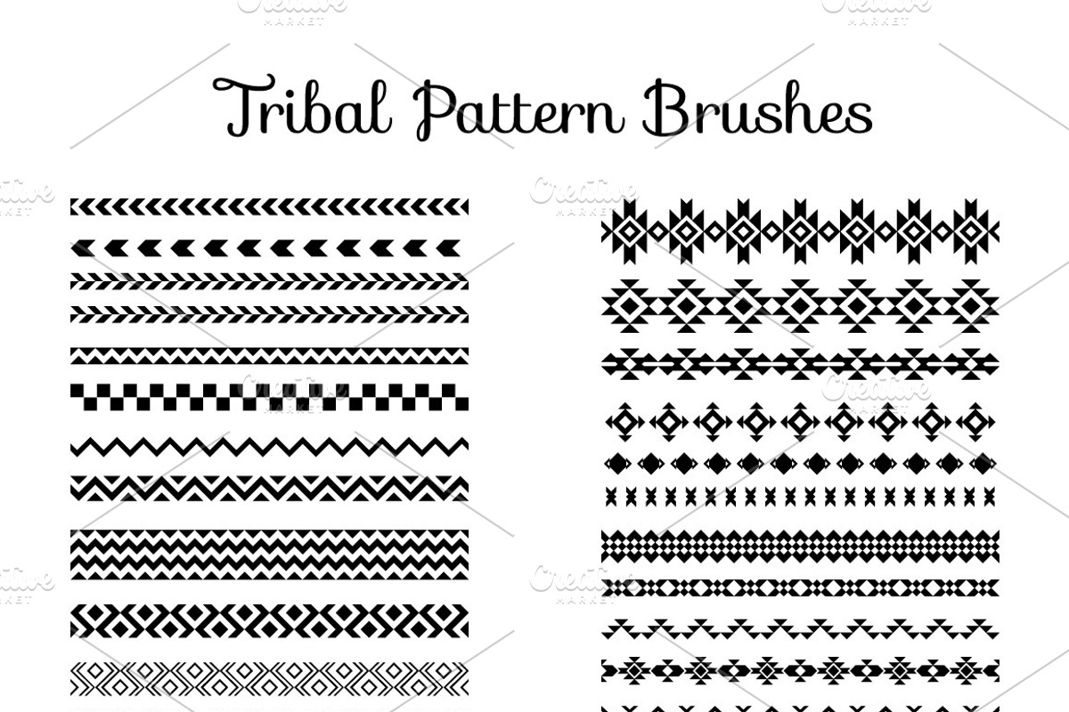80 Tribal Pattern Brushes, a Brush Add-On by Elinorka (Photo 2 of 7)