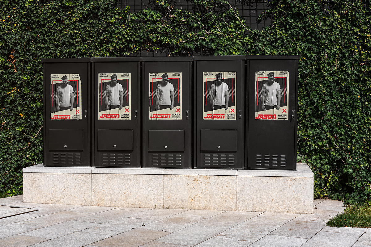 Street Poster Mock-Up's, a Print Template by Dikarte.Store (Photo 7 of 16)