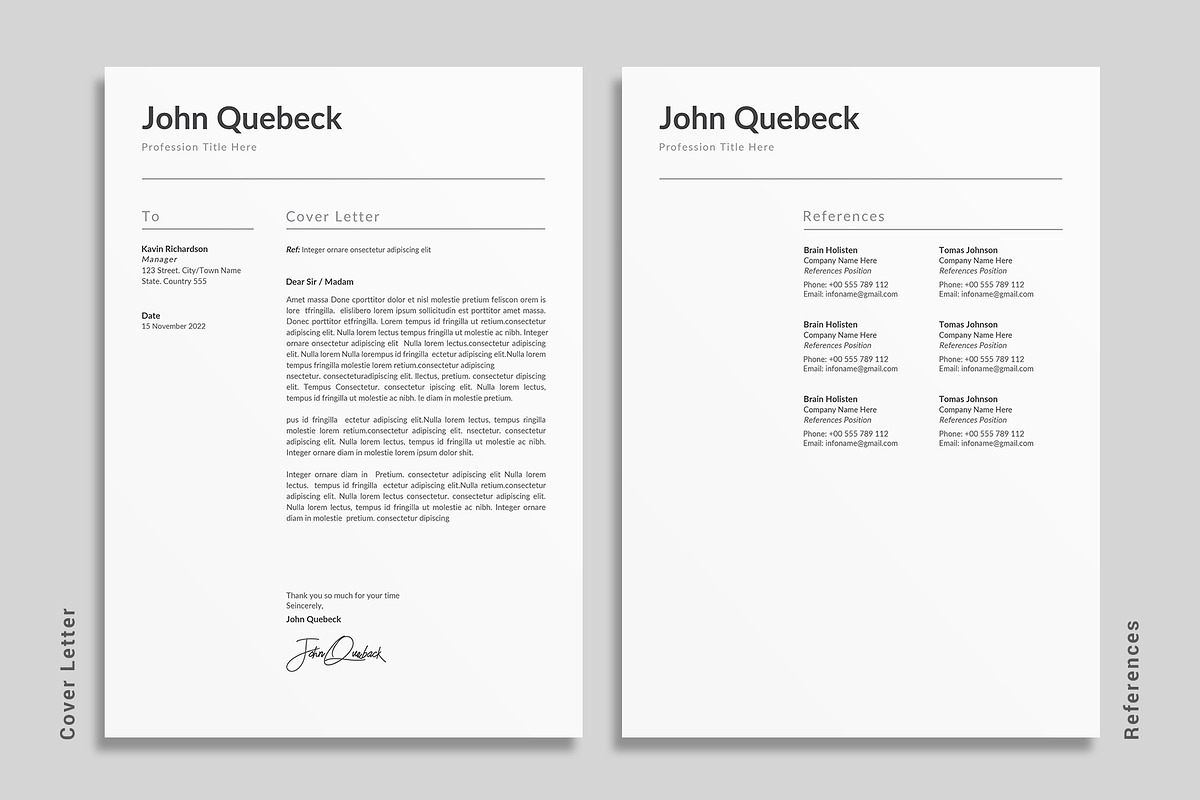 Resume Template / CV, a Resume Template by Creatune (Photo 3 of 8)