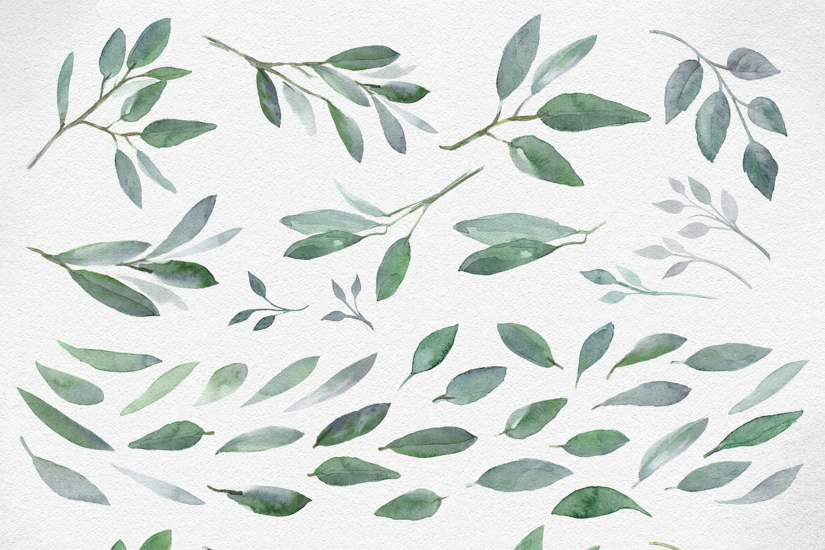 Christmas Watercolor Elements, an Illustration by LeiaSW (Photo 3 of 8)