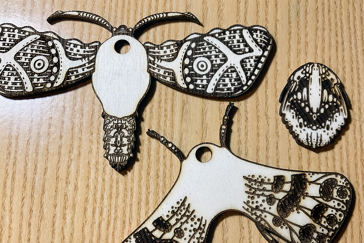 Butterfly Laser Cut Glowforge xTool, an Animal Illustration by Bubert Art (Photo 5 of 9)