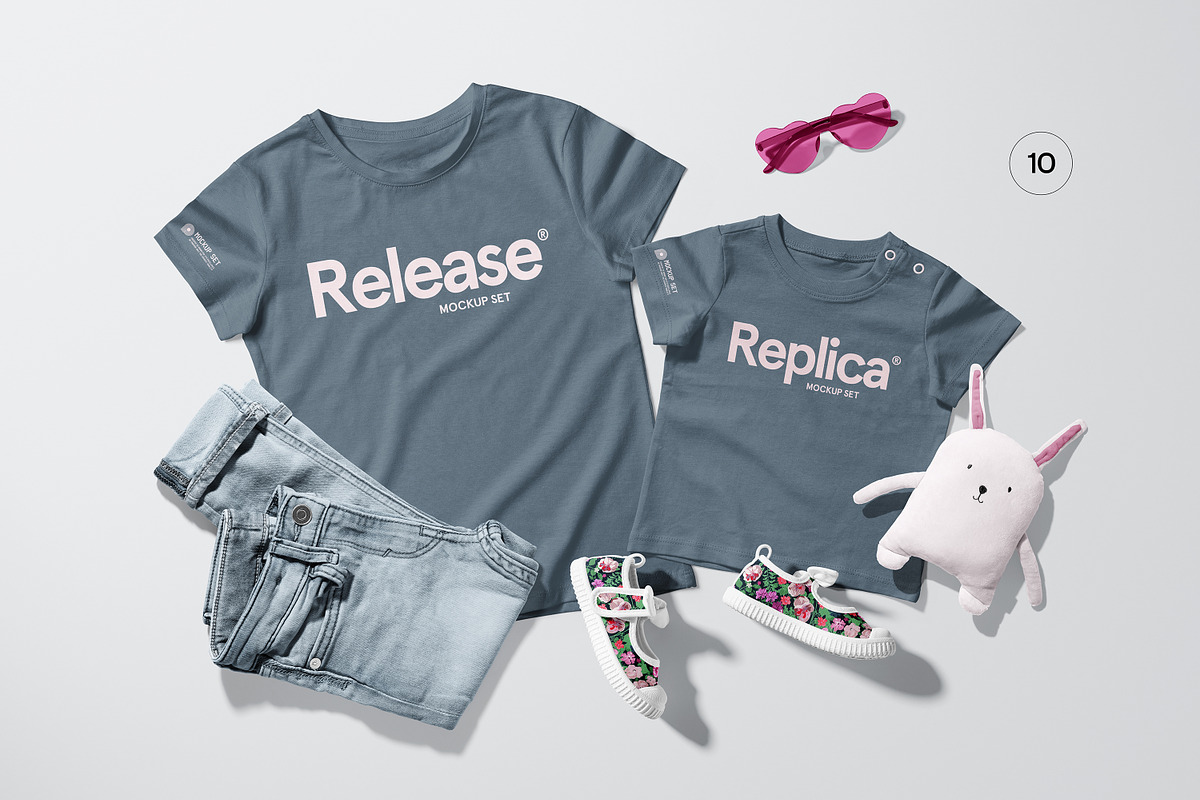 Bella Canvas 3001 Family Mockup Set, a Shirt Mockup by creatsy5 (Photo 15 of 24)