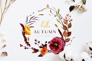 Hello autumn - watercolor collection
