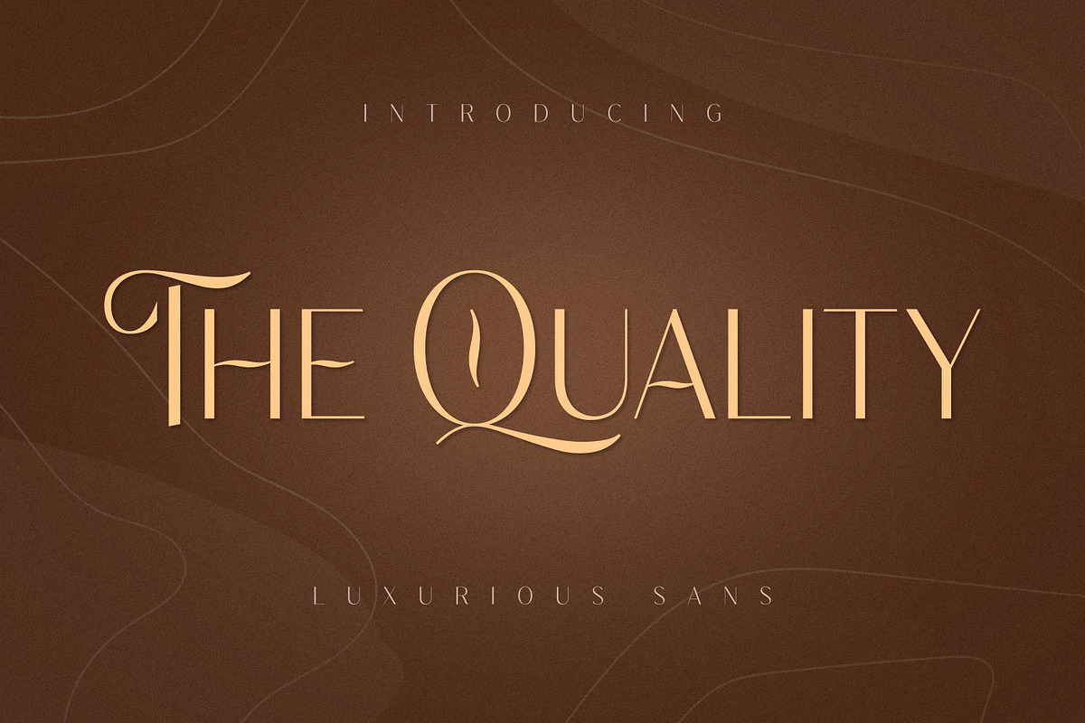 The Quality - Luxurious Sans, a Sans Serif Font by Mokatype Studio (Photo 10 of 10)
