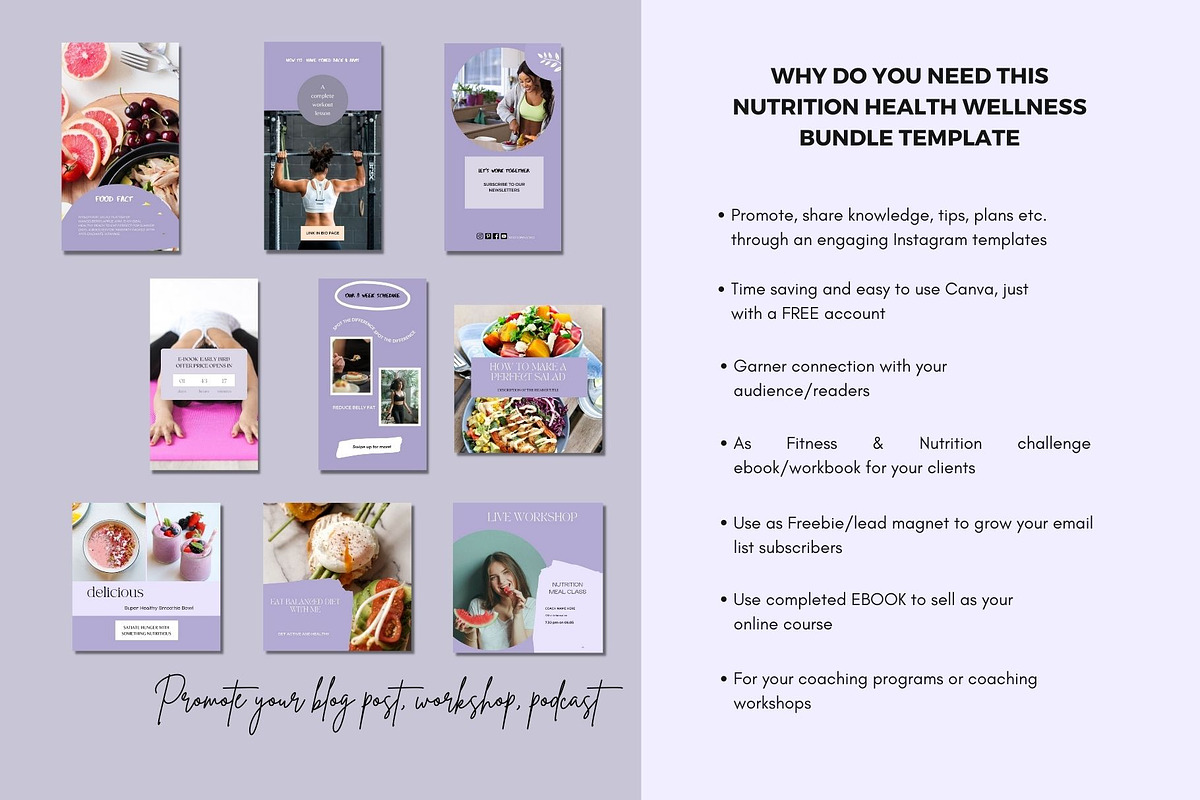 Health Wellness Template Bundle Canva