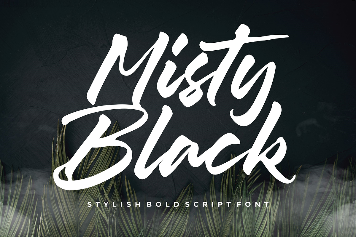 Misty Black - Stylish Script Font, a Script Font by Balpirick Studio (Photo 1 of 7)