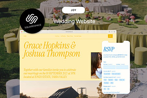 Joy — Bold Winery Wedding Template, a Squarespace Template by WebInAWeek