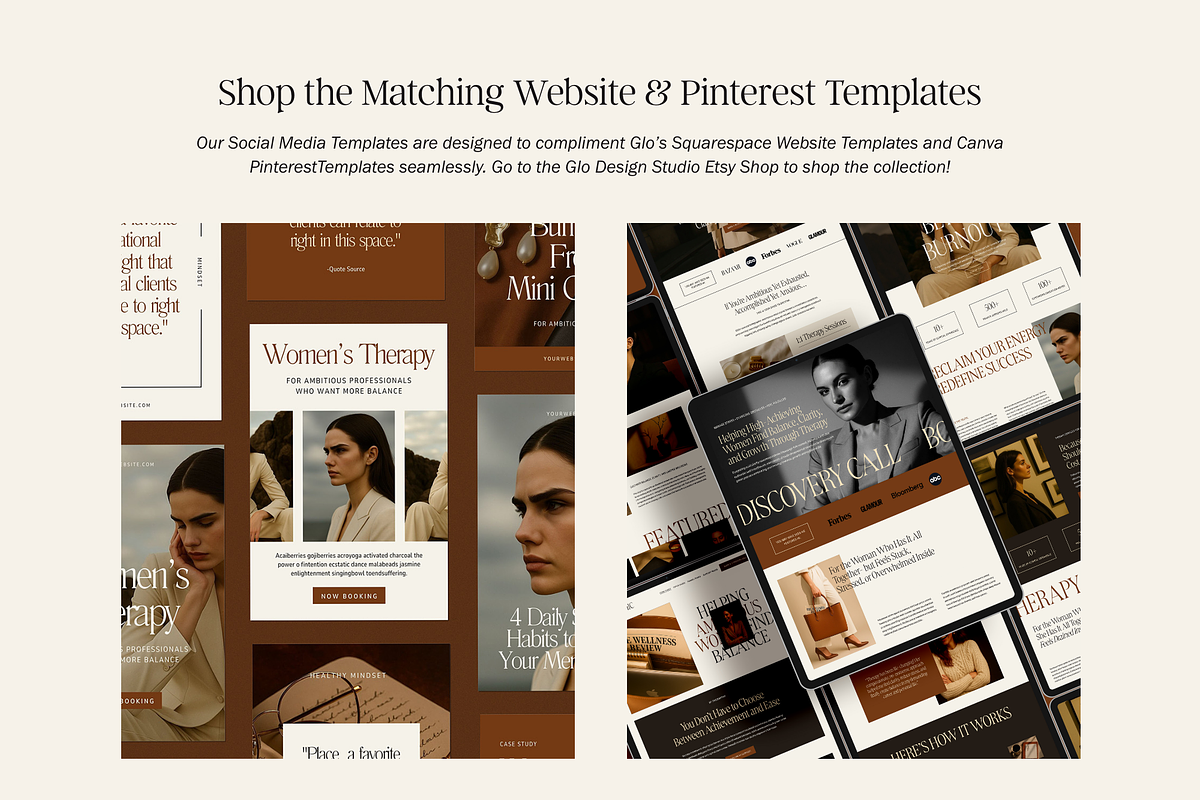 50 Luxury Instagram Canva Templates, a Social Media Template by Glo Design Studio (Photo 10 of 10)