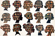 Book Girl and Library Sublimation, a Seasonal Illustration by Rose Art (Thumbnail 3 of 3)