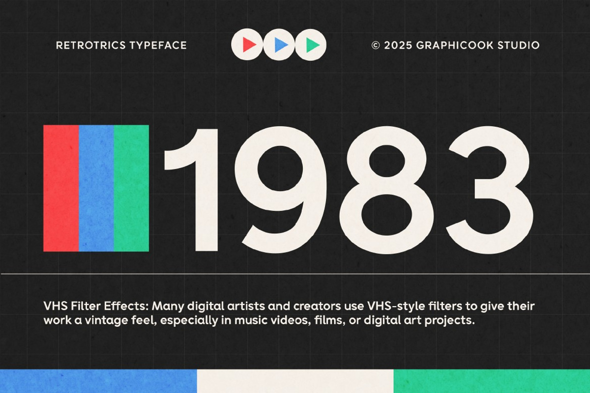 Retrotrics, a Sans Serif Font by graphicook (Photo 6 of 10)
