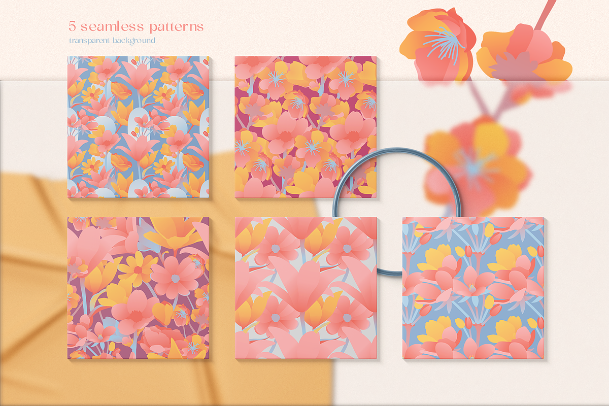 Flowers and shapes collection, an Object Graphic by Uniyok (Photo 4 of 8)