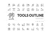 Tools Outline Icon Collection, an Icon by Prosymbols (Thumbnail 1 of 5)