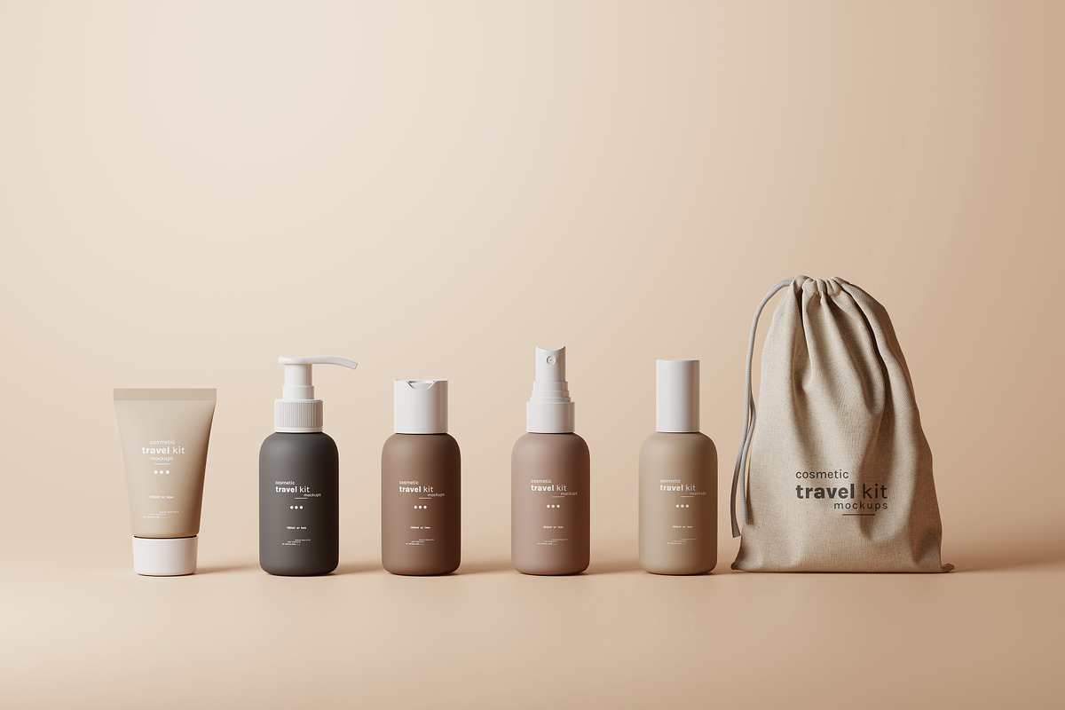Cosmetic Travel Kit Mockups, a Packaging Mockup by pmvch (Photo 9 of 53)