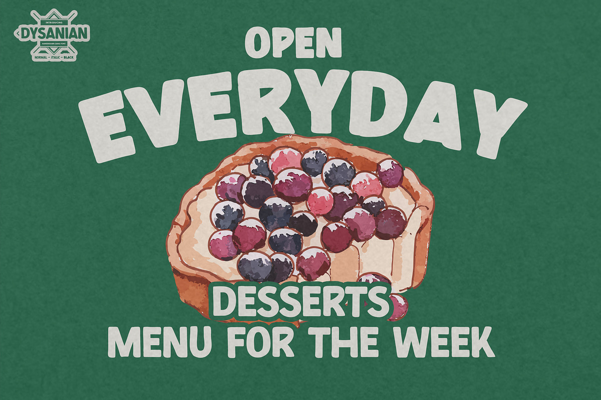Dysanian - Hand Drawn Sans Font, a Sans Serif Font by Gassstype (Photo 8 of 8)