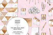 Gold Pink Stationery Paper Pack, a Pattern Graphic by Frou Fou Craft (Thumbnail 5 of 7)