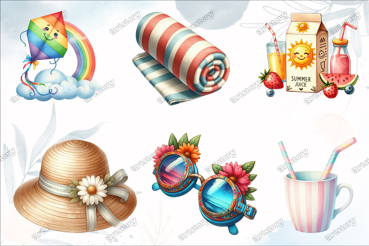 Summer Kids Watercolor Clipart, a Graphic by designcity5 (Photo 2 of 5)