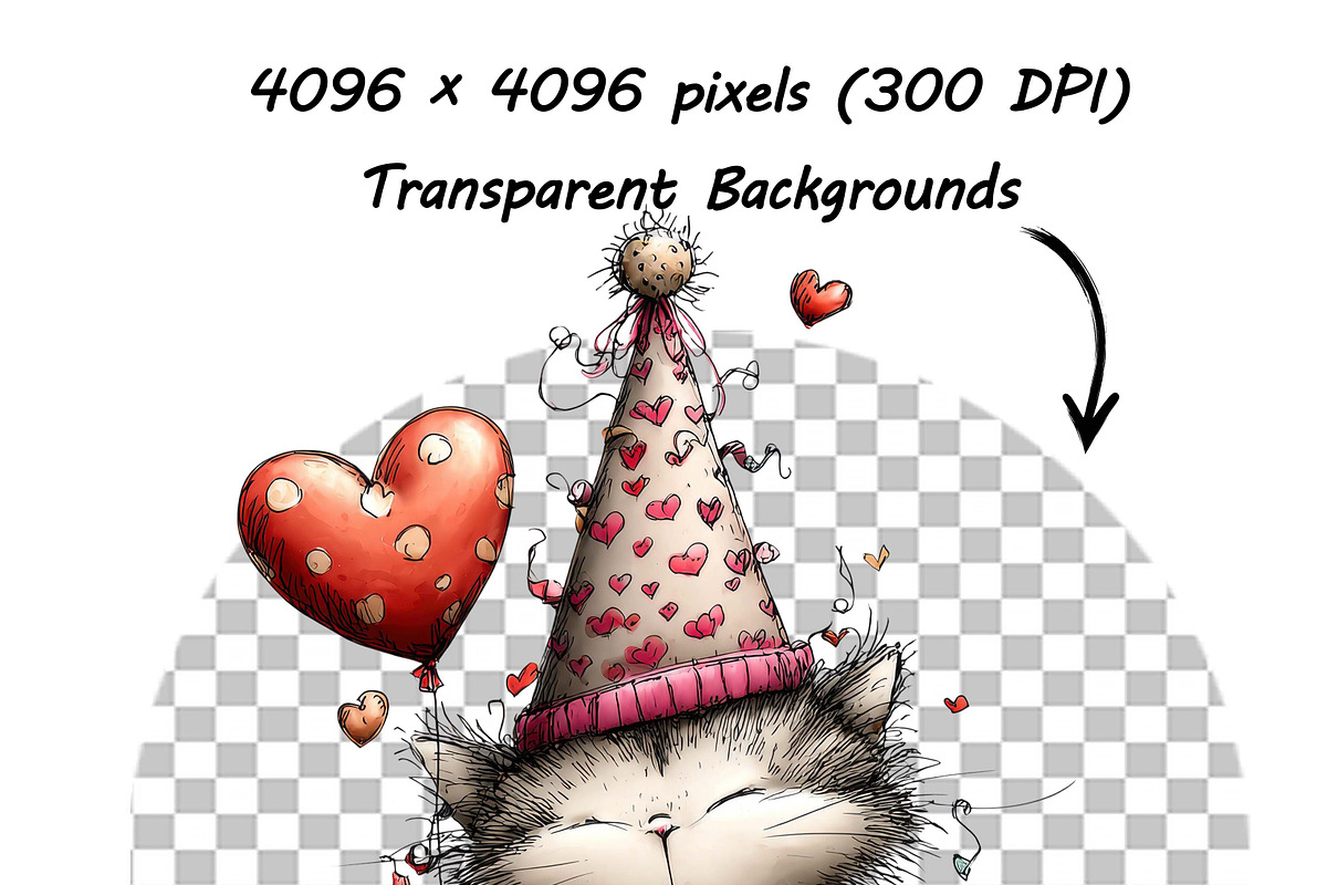 Whimsical Floral Cat Clipart Bundle, an Animal Illustration by one-touch (Photo 7 of 18)