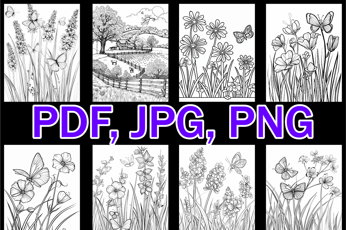 Spring Coloring Pages for Adults-V2, a Seasonal Illustration by Design Home (Photo 5 of 7)