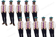 Graduation Girls Clipart, an Education Illustration by GlamArtZhanna (Thumbnail 11 of 11)