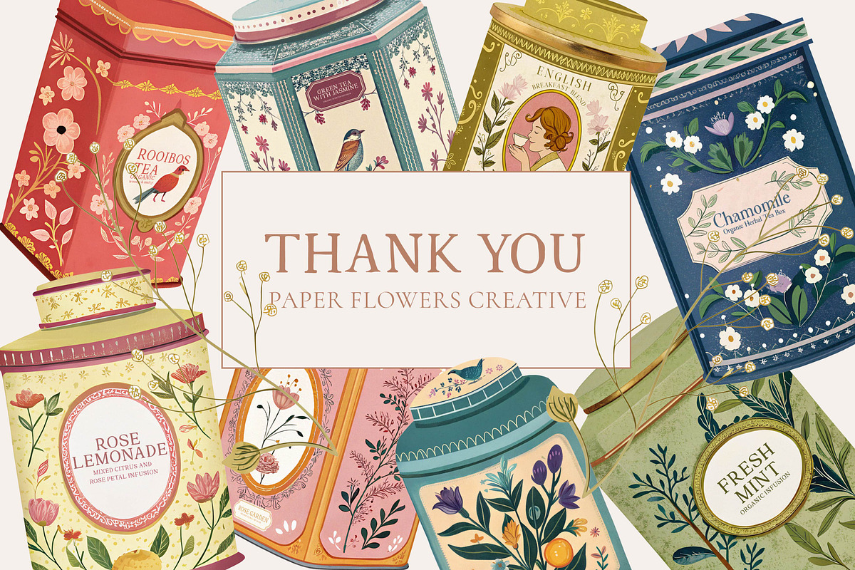 Tea Party ClipArt, a Graphic by Paper Flowers Studio (Photo 6 of 6)