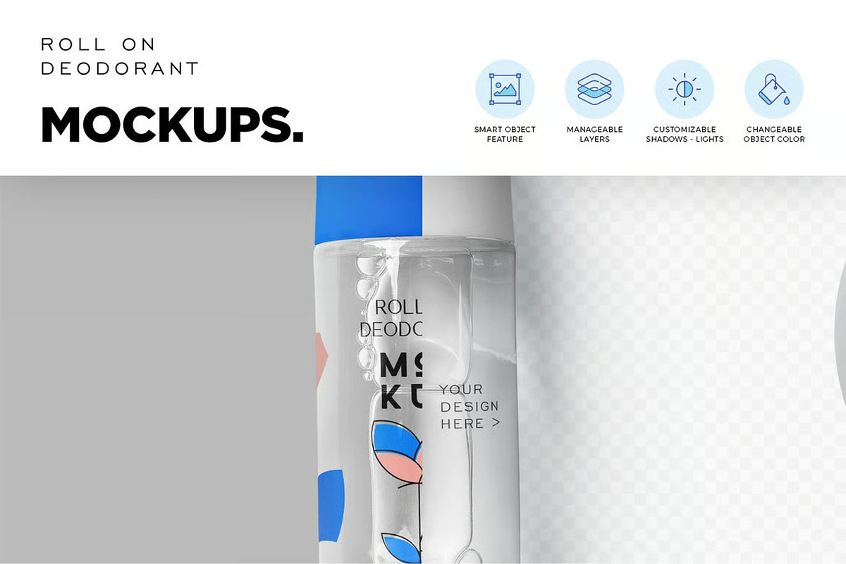Roll On Deodorant Mockups, a Product Mockup by megostudi0 (Photo 3 of 6)