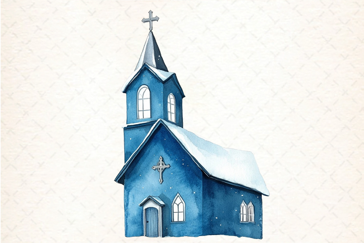 Cozy Blue Christmas Clipart Set, an Illustration by DreamCafeArt (Photo 5 of 6)