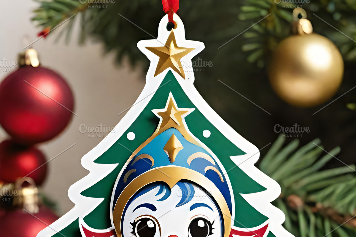 10 Festive Clown Ornaments Bundle, an Illustration by ETARA by Mea Hau (Photo 4 of 6)