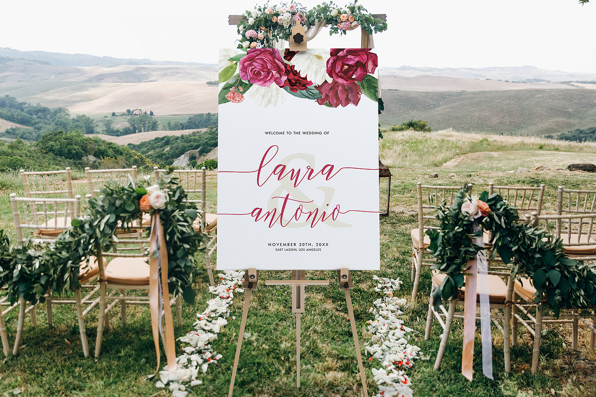 Welcome Sign Template Canva, an Invitation Template by ShineOnWedding (Photo 6 of 10)