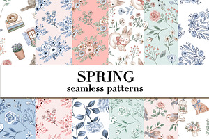 Spring Seamless Patterns