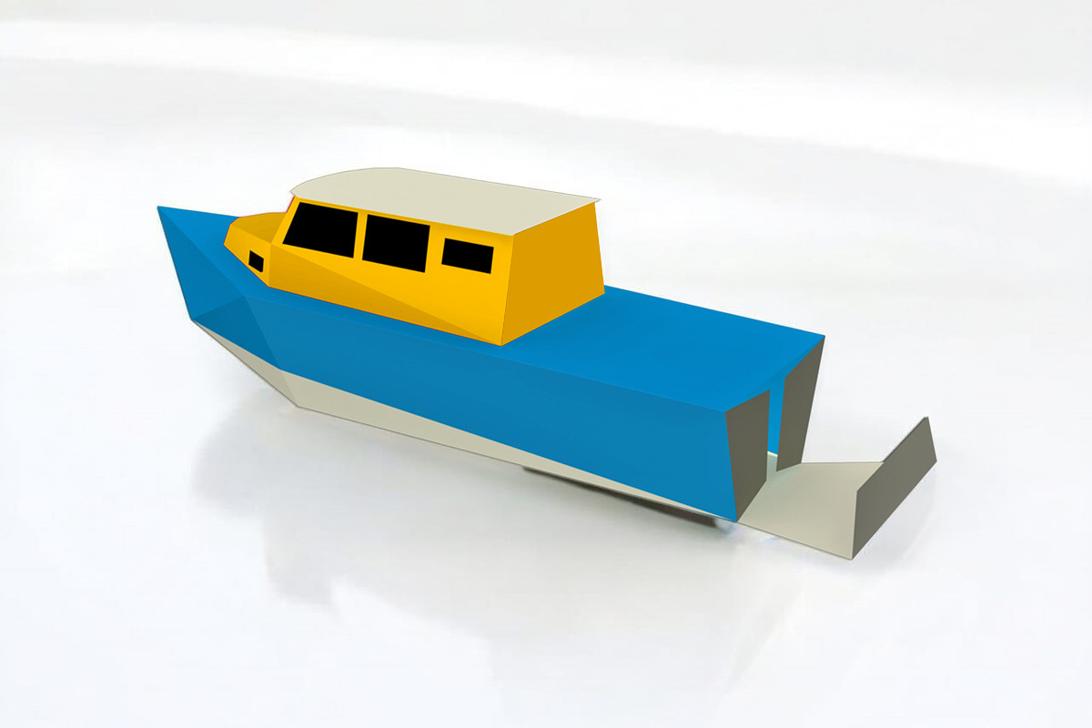 Fishing boat favor - 3d papercraft, a Print Template by PAPER amaze (Photo 6 of 6)